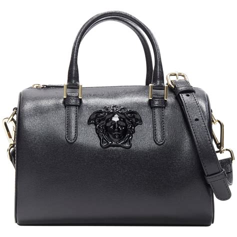 new VERSACE Palazzo Medusa black saffiano leather small